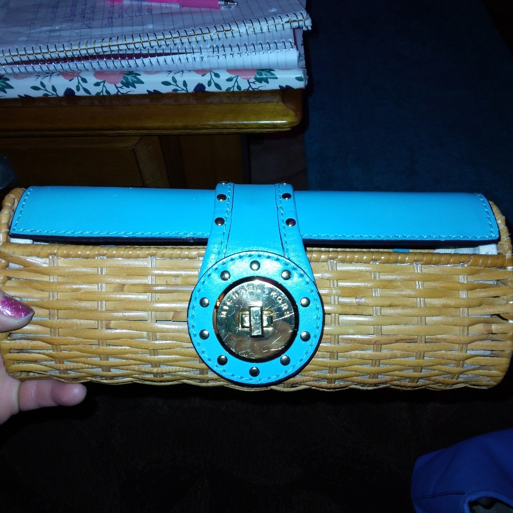 Michael kors  wicker clutch